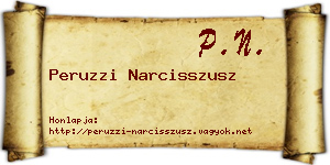 Peruzzi Narcisszusz névjegykártya
